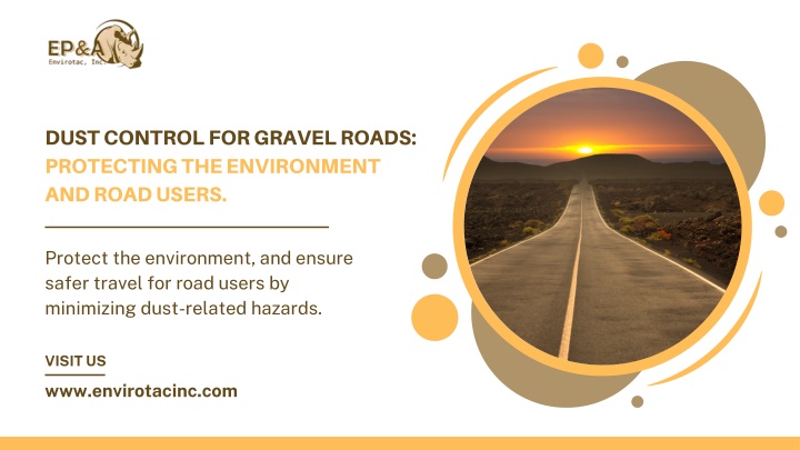 dust control for gravel roads protecting n.w