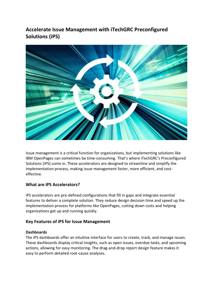accelerate issue management with itechgrc n.w