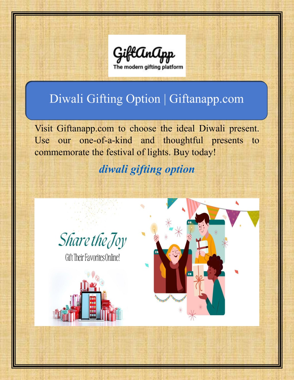 visit giftanapp com to choose the ideal diwali l.w