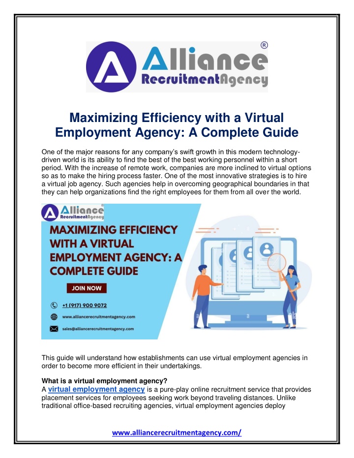 maximizing efficiency with a virtual employment n.w
