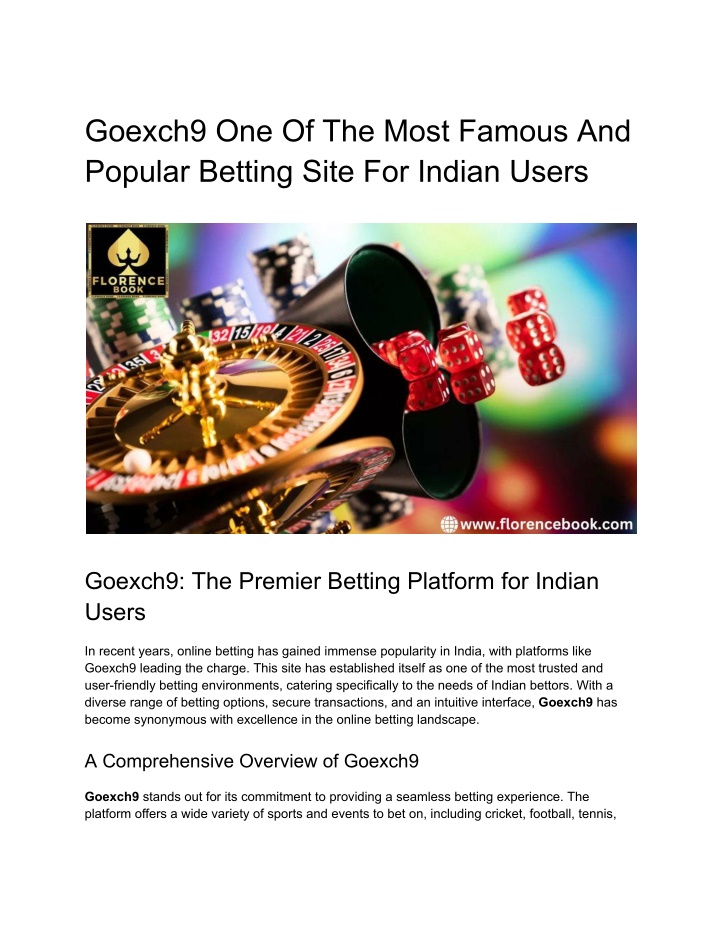 goexch9 one of the most famous and popular n.w