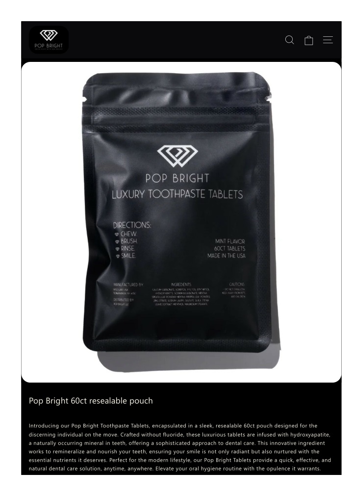 pop bright 60ct resealable pouch n.w