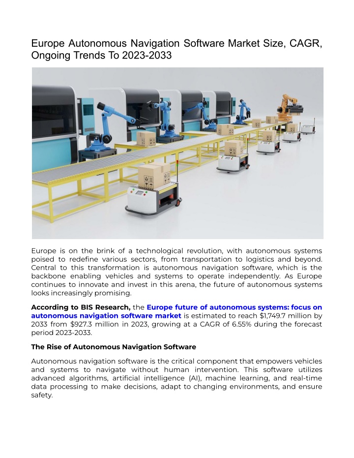 europe autonomous navigation software market size n.w