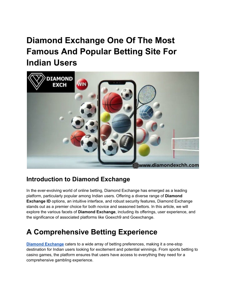 diamond exchange one of the most famous n.w