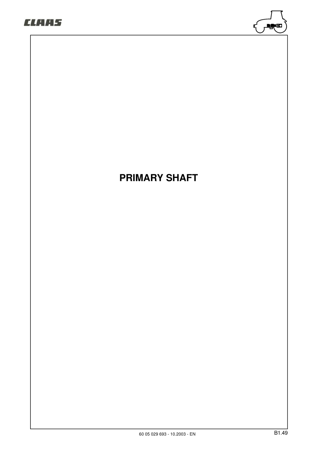 primary shaft l.w