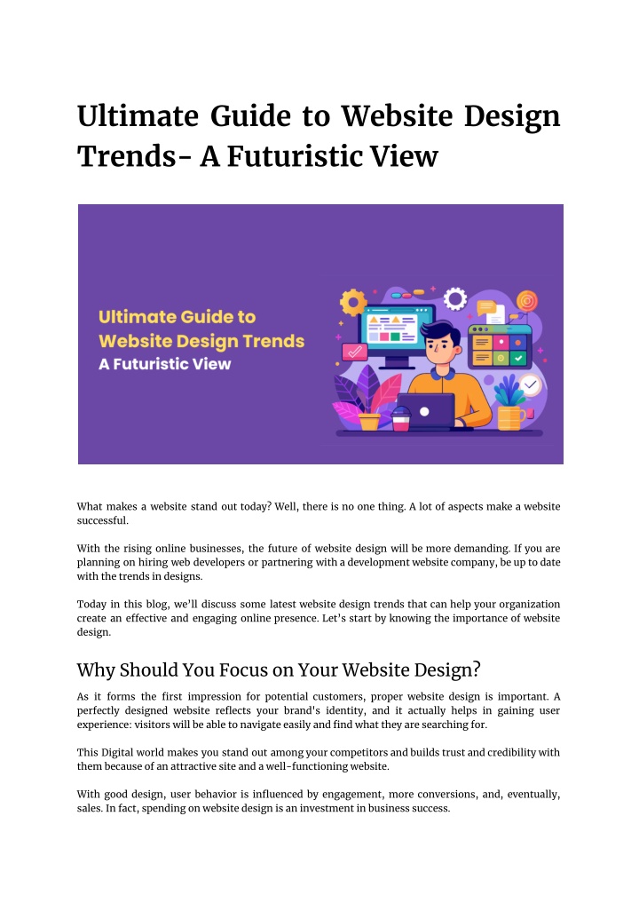 ultimate guide to website design trends n.w