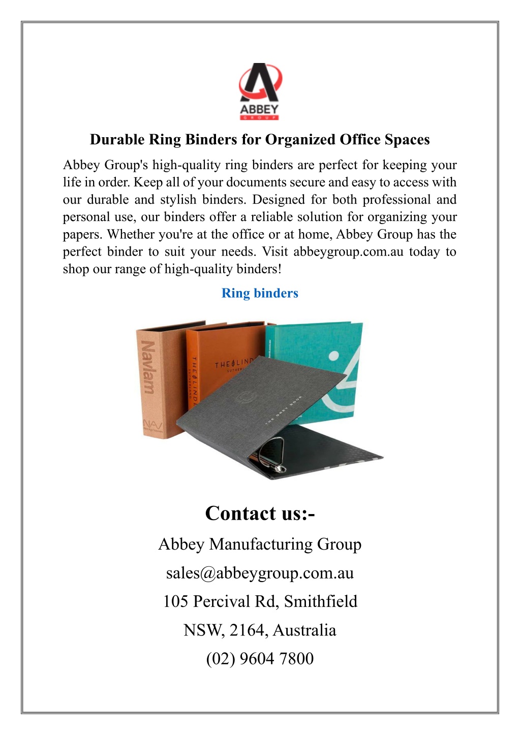 durable ring binders for organized office spaces l.w