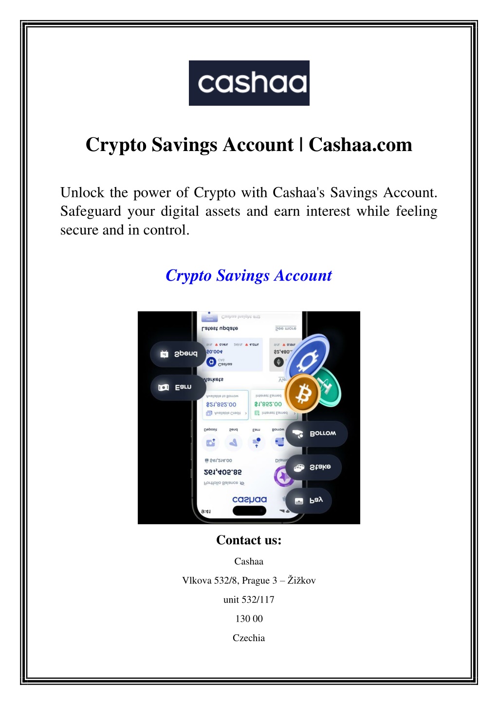 crypto savings account cashaa com l.w