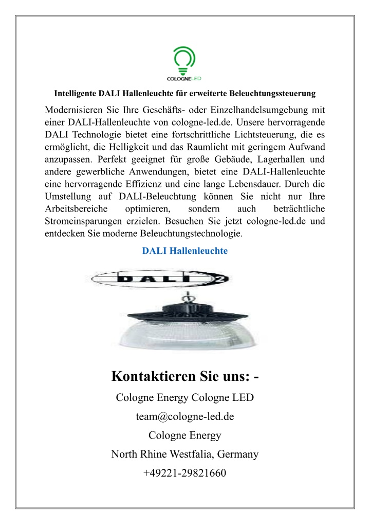 intelligente dali hallenleuchte f r erweiterte n.w