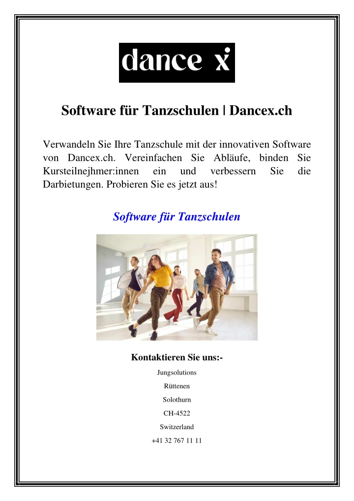 software f r tanzschulen dancex ch n.w
