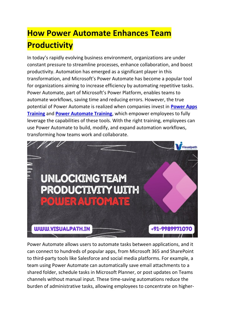 how power automate enhances team productivity n.w