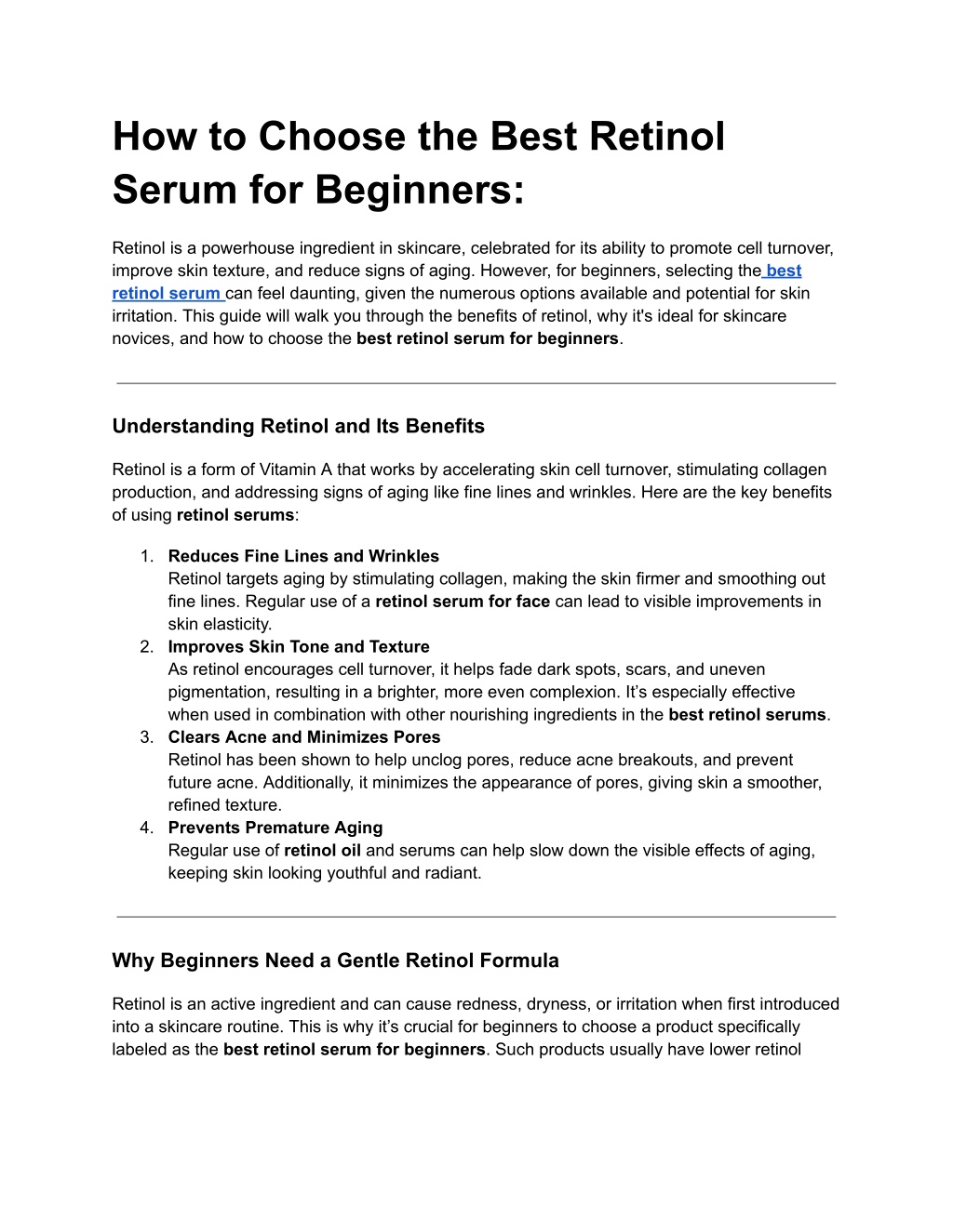 how to choose the best retinol serum for beginners l.w