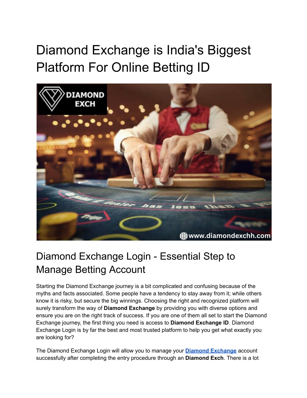 diamond exchange is india s biggest platform l.w