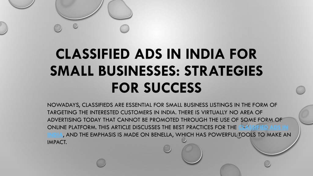 classified ads in india for small businesses l.w