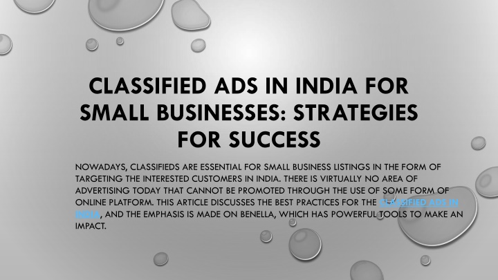 classified ads in india for small businesses n.w