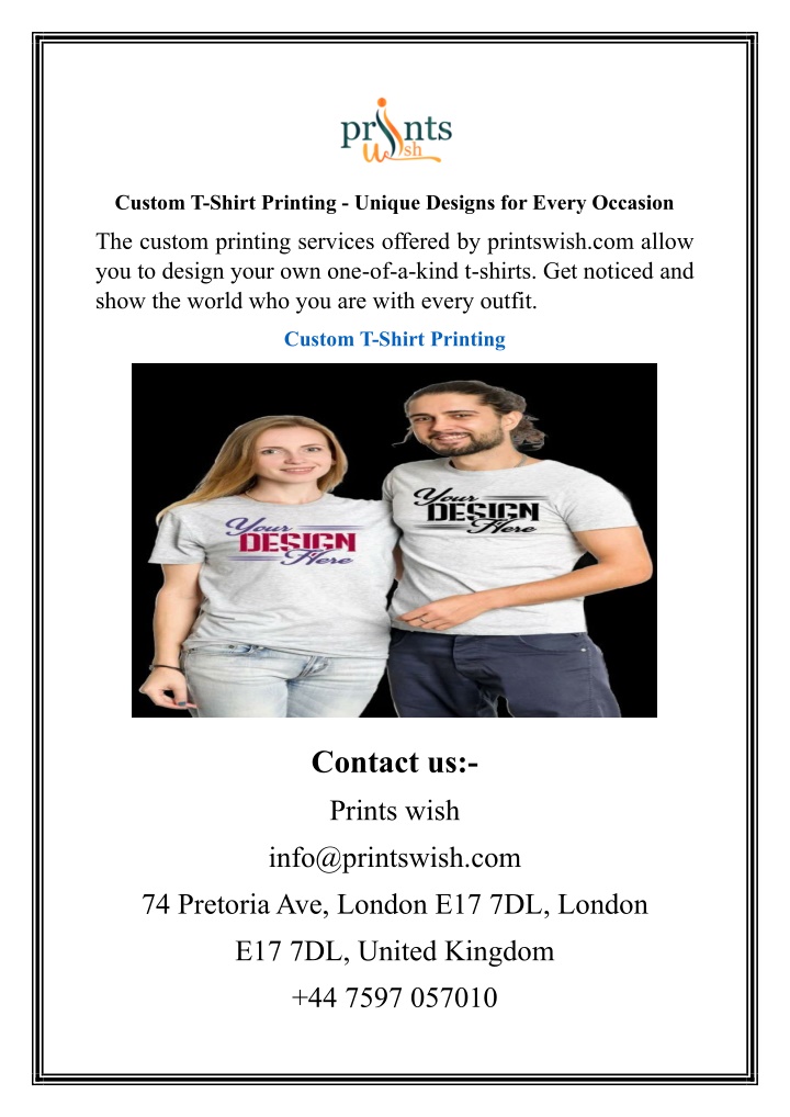 custom t shirt printing unique designs for every n.w