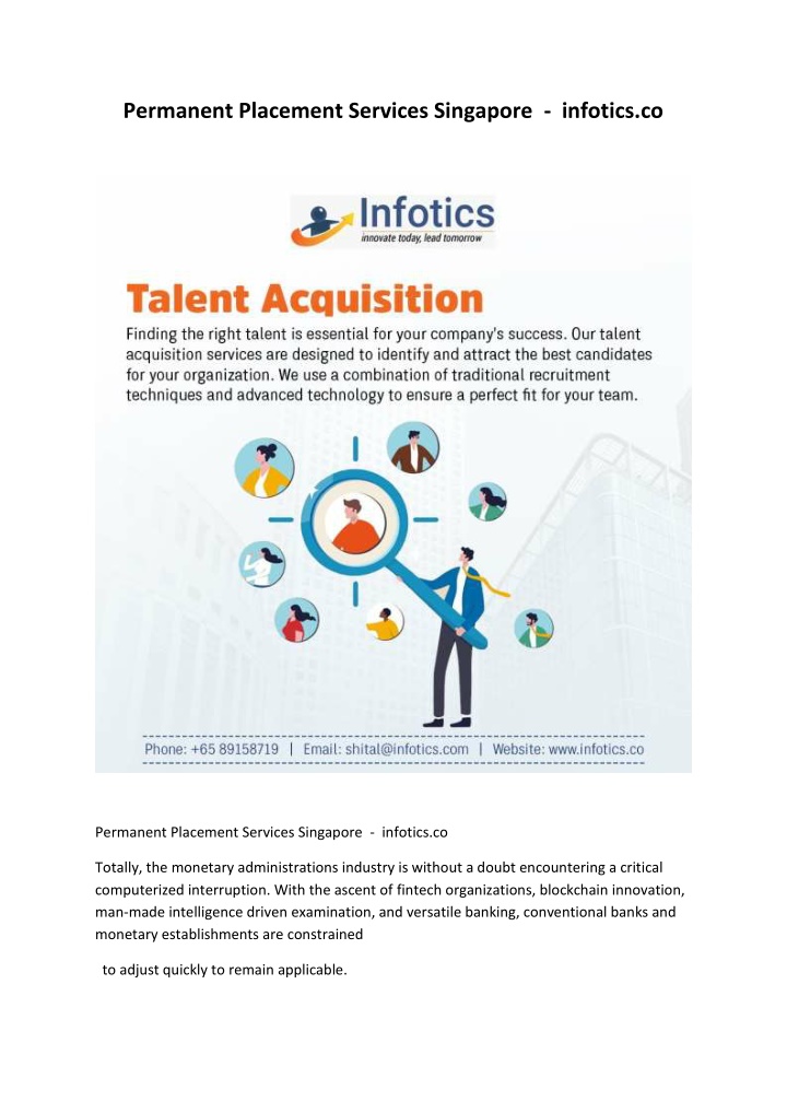 permanent placement services singapore infotics co n.w