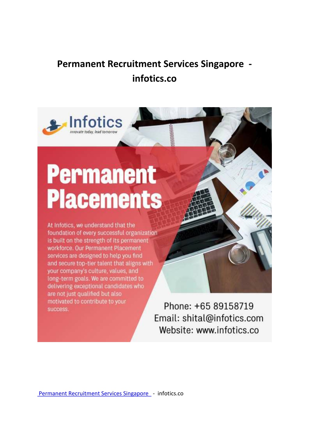 permanent recruitment services singapore infotics l.w