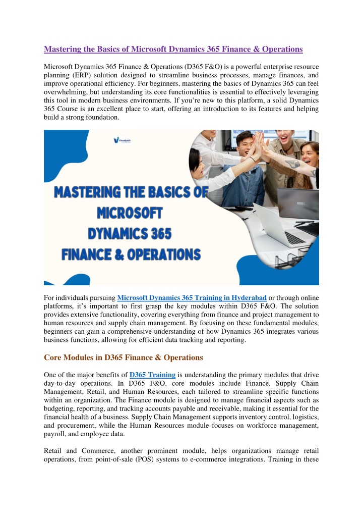 mastering the basics of microsoft dynamics n.w