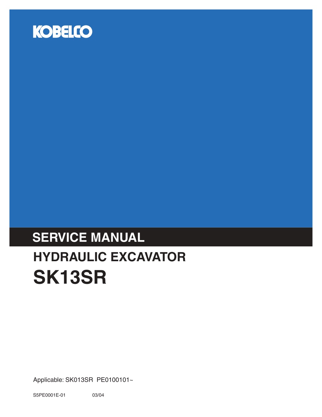 service manual hydraulic excavator l.w