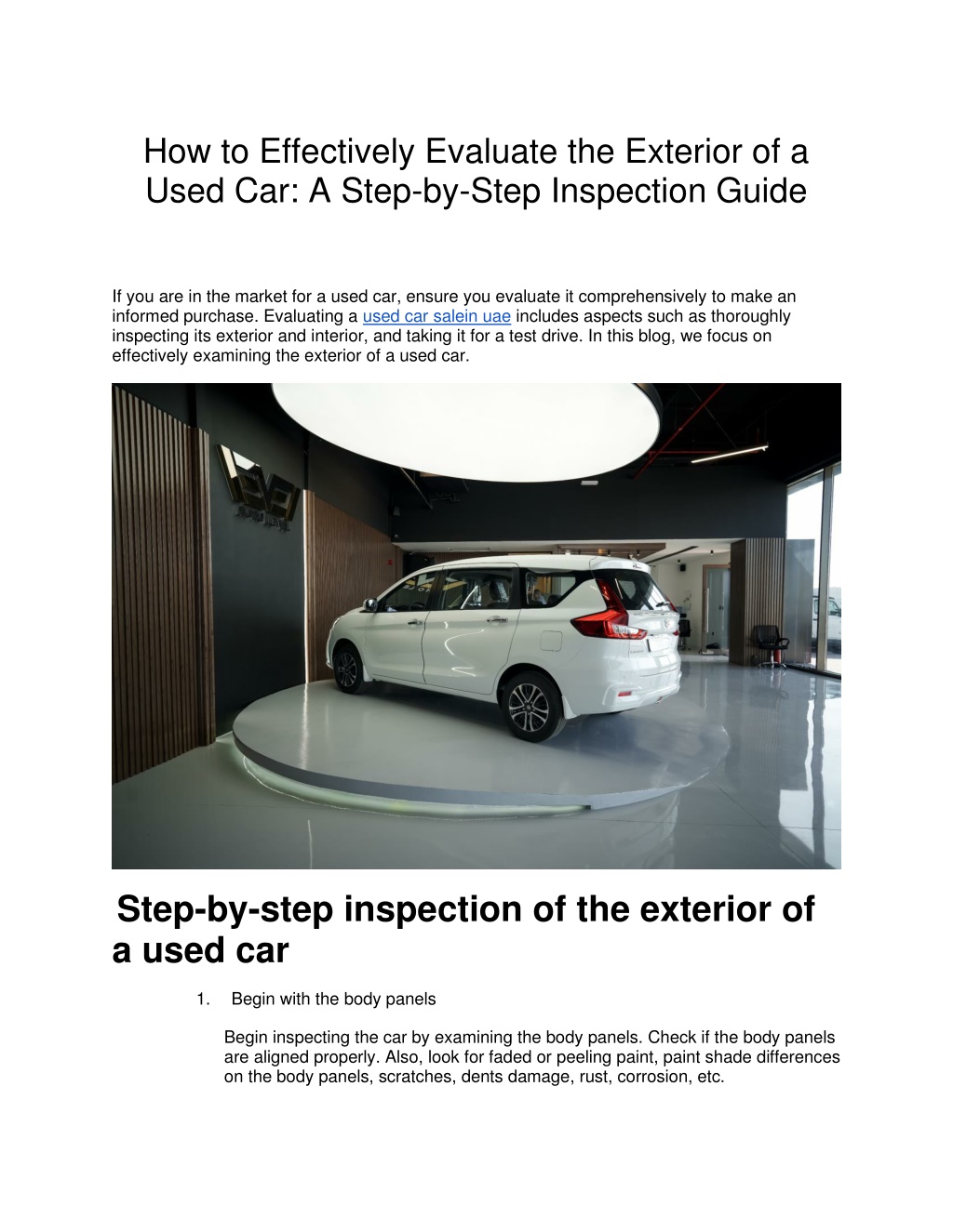 how to effectively evaluate the exterior l.w