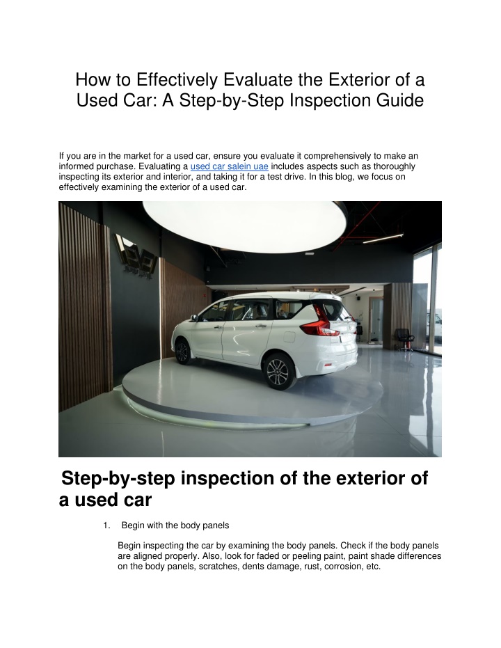 how to effectively evaluate the exterior n.w