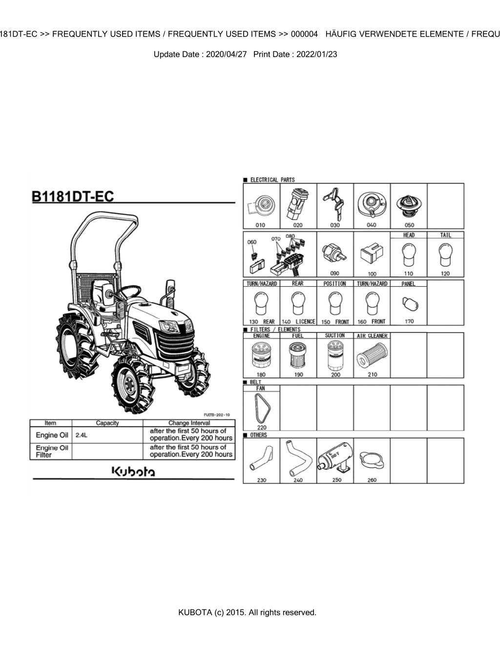 bkida5130 b1181dt ec frequently used items l.w