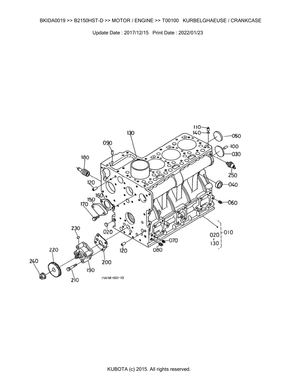 bkida0019 b2150hst d motor engine t00100 l.w