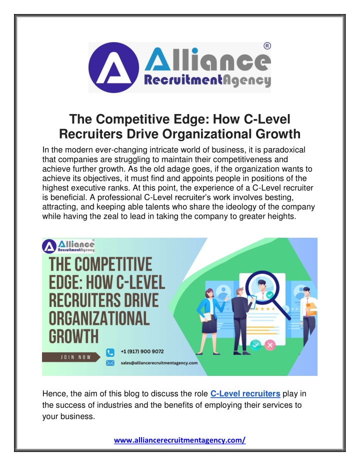 the competitive edge how c level recruiters drive n.w
