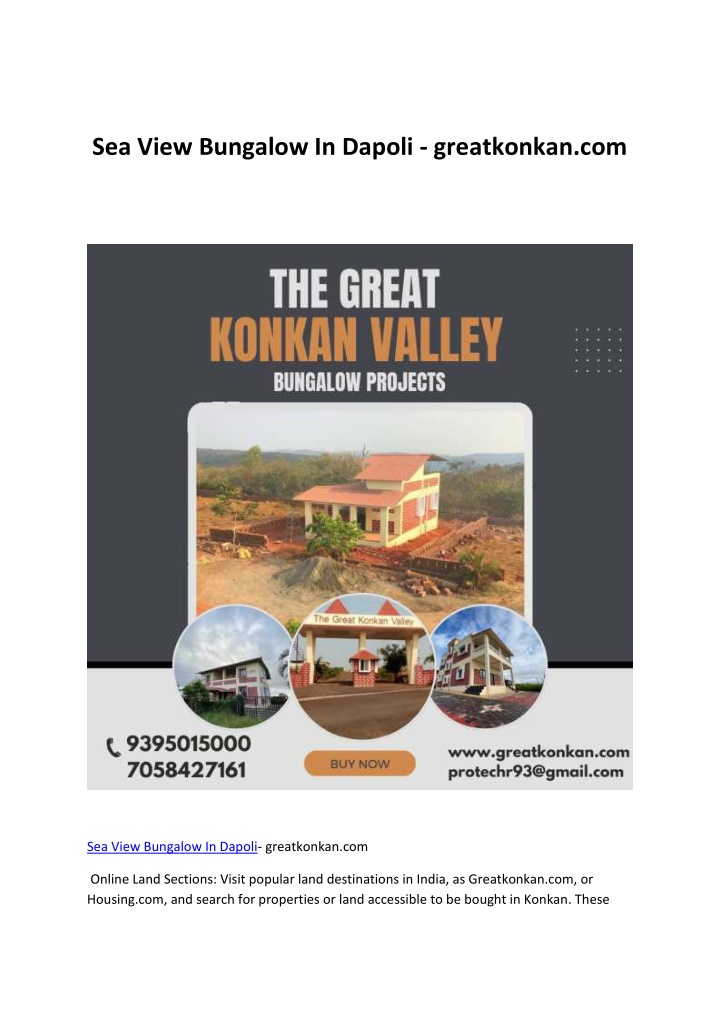 sea view bungalow in dapoli greatkonkan com n.w