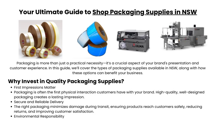 your ultimate guide to shop packaging supplies n.w