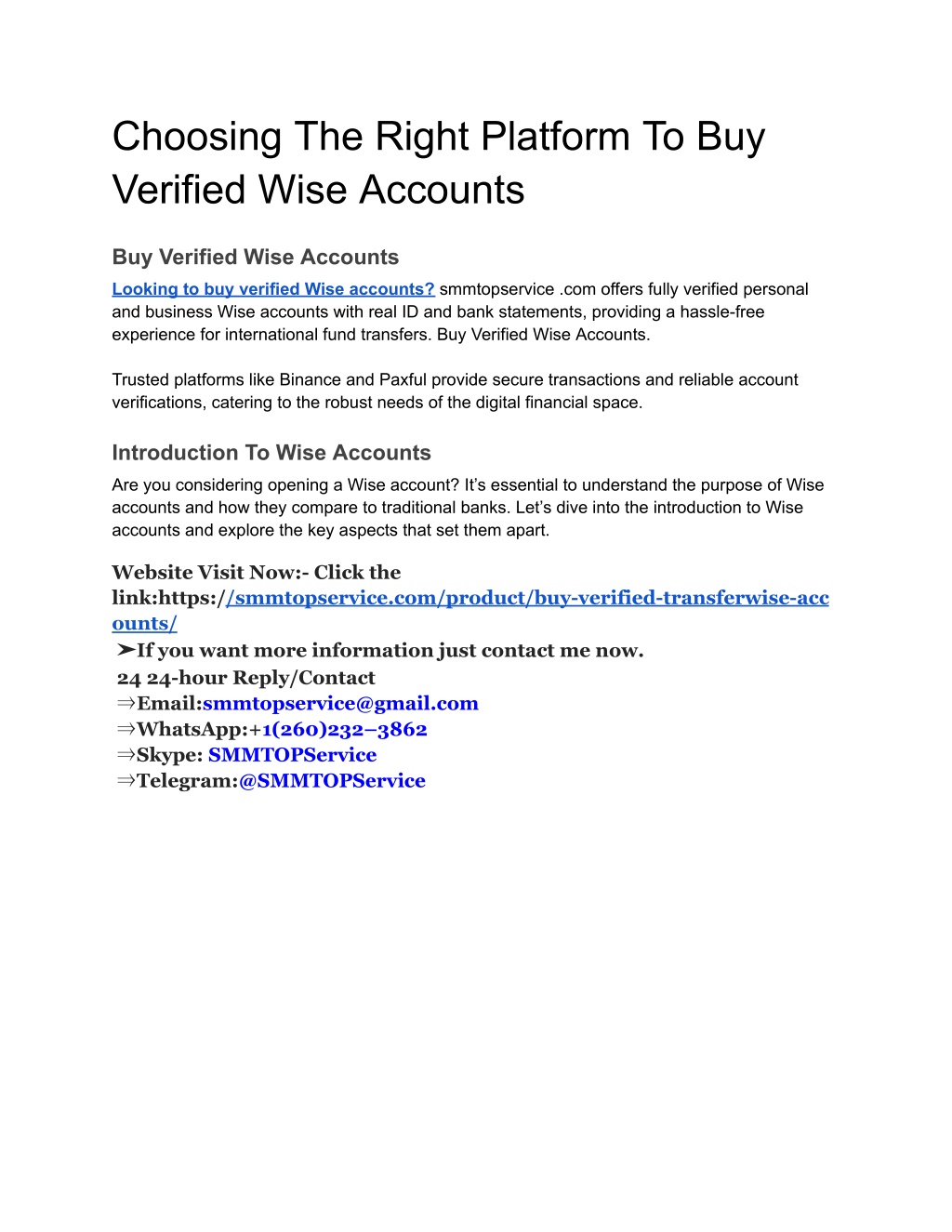 choosing the right platform to buy verified wise l.w