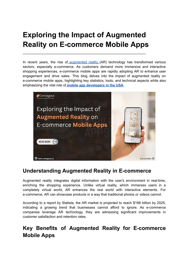 exploring the impact of augmented reality n.w