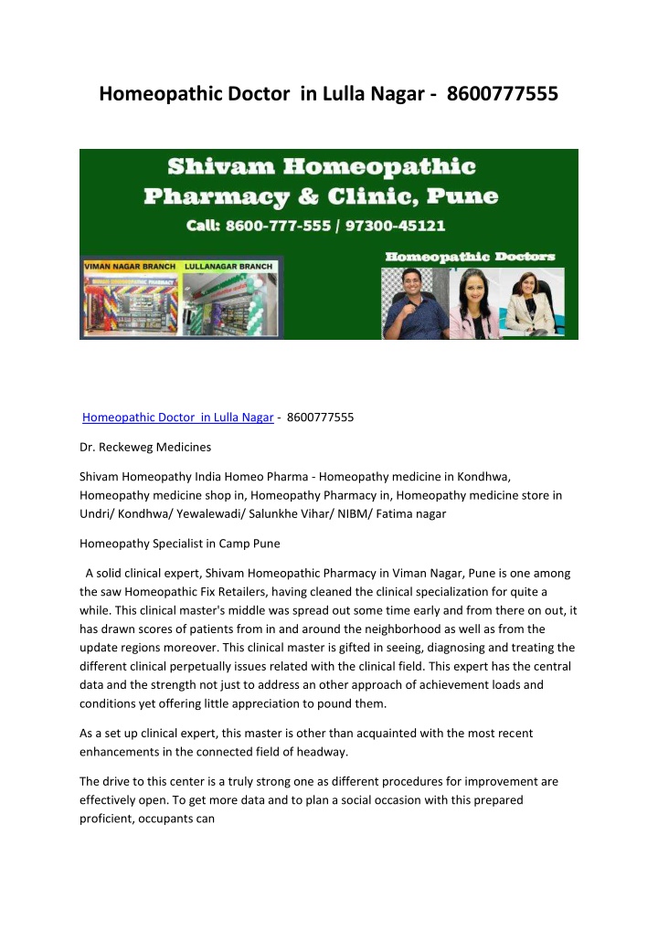 homeopathic doctor in lulla nagar 8600777555 n.w