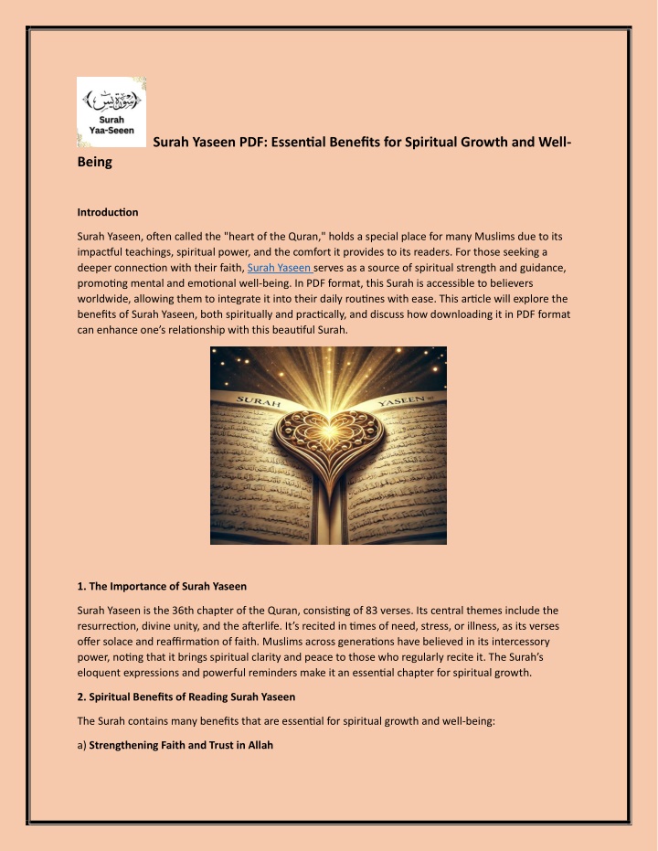 surah yaseen pdf essential benefits for spiritual n.w