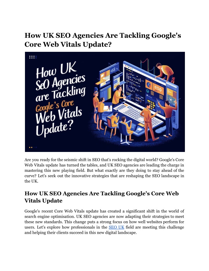 how uk seo agencies are tackling google s core n.w