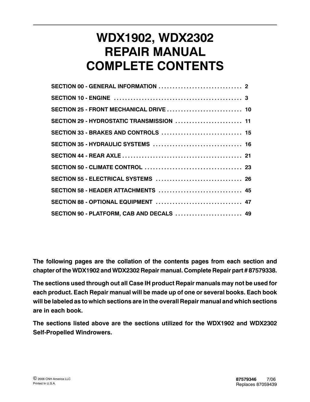 wdx1902 wdx2302 repair manual complete contents l.w