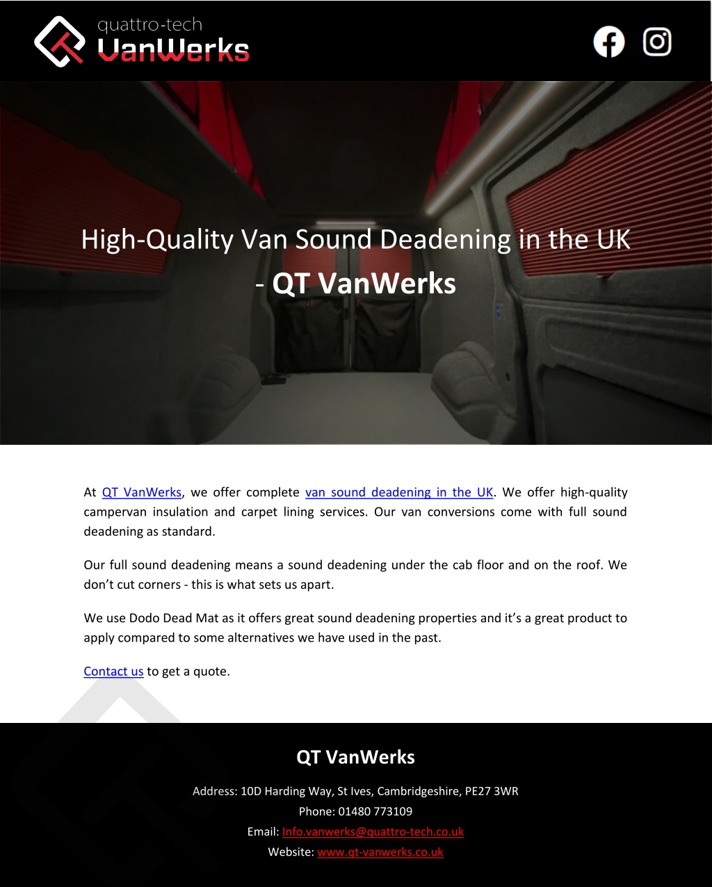 high quality van sound deadening l.w