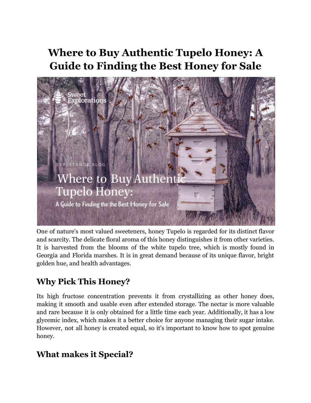 where to buy authentic tupelo honey a guide l.w