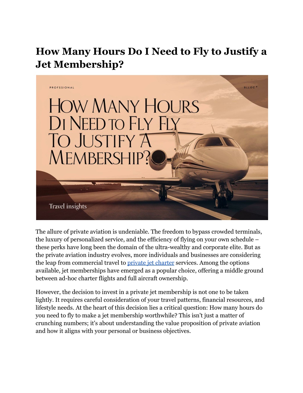 how many hours do i need to fly to justify l.w