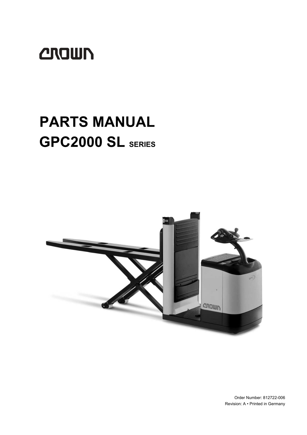 parts manual gpc2000 sl series l.w