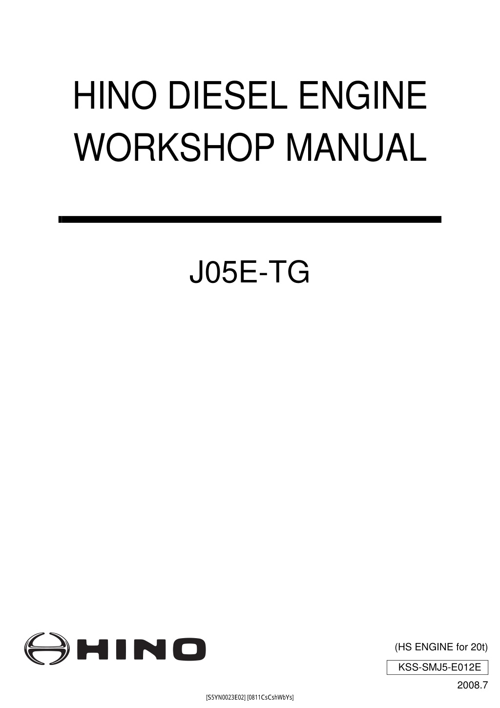 hino diesel engine workshop manual l.w