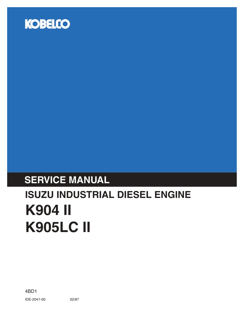 service manual isuzu industrial diesel engine l.w