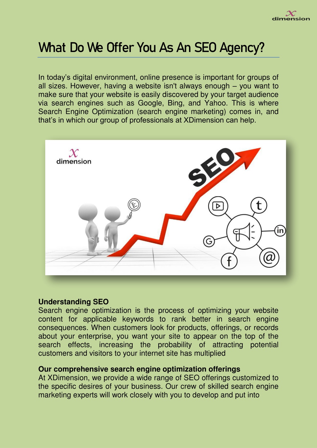 what do we offer you as an seo agency l.w