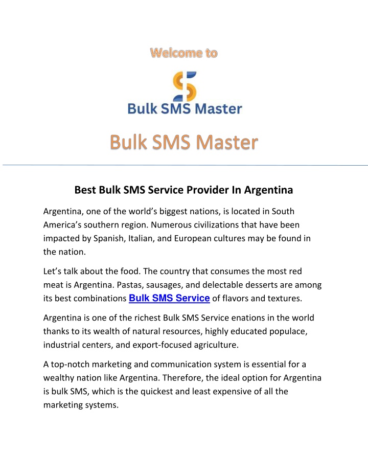 best bulk sms service provider in argentina n.w
