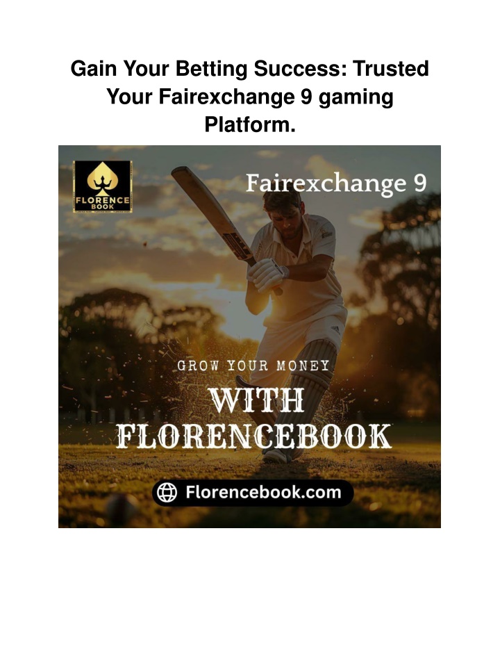 Gain Your Betting Success_ Trusted Your Fairexchange 9 gaming Platform