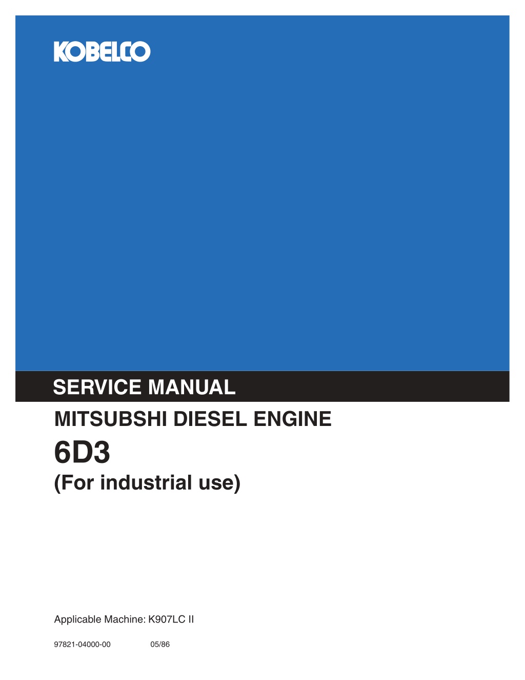 service manual mitsubshi diesel engine l.w