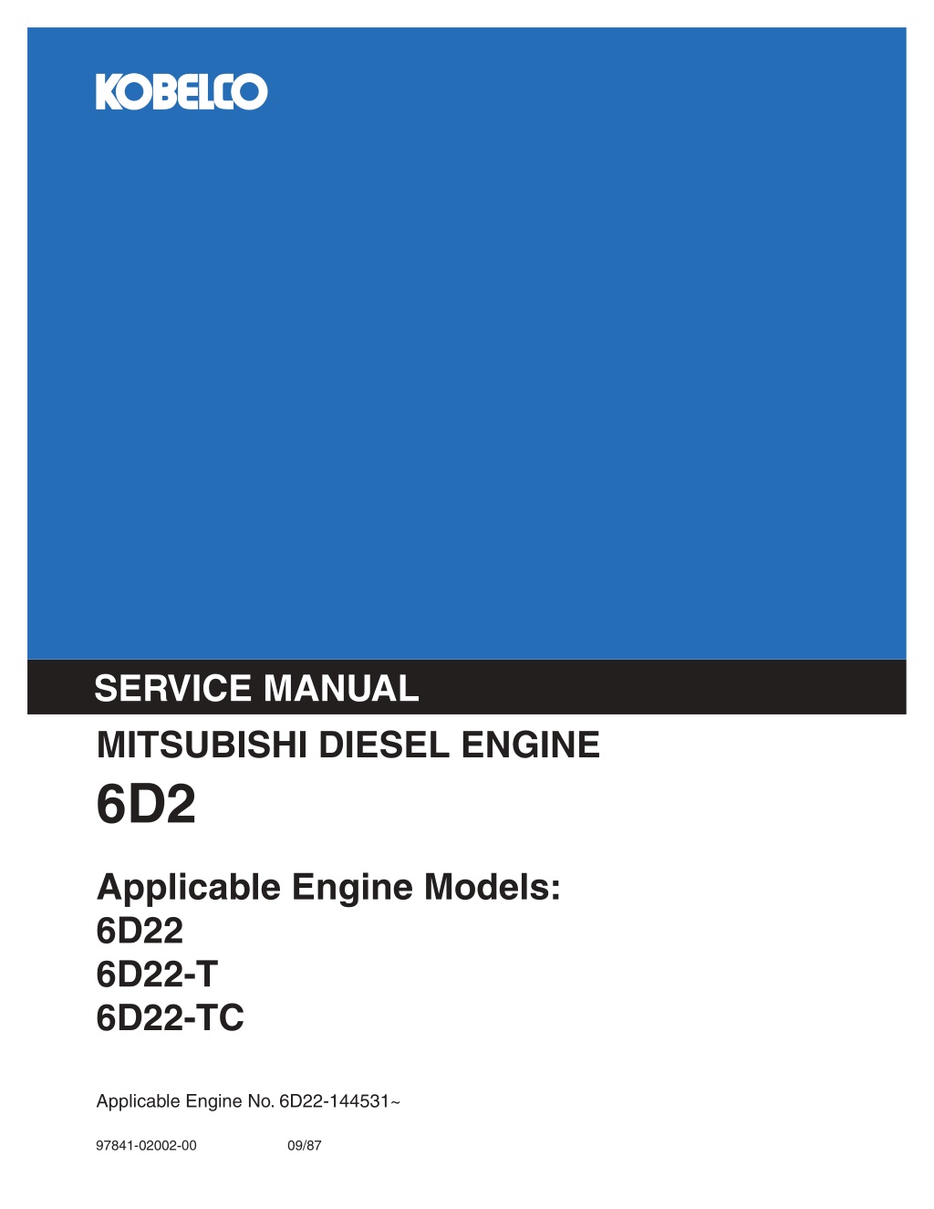 service manual mitsubishi diesel engine l.w