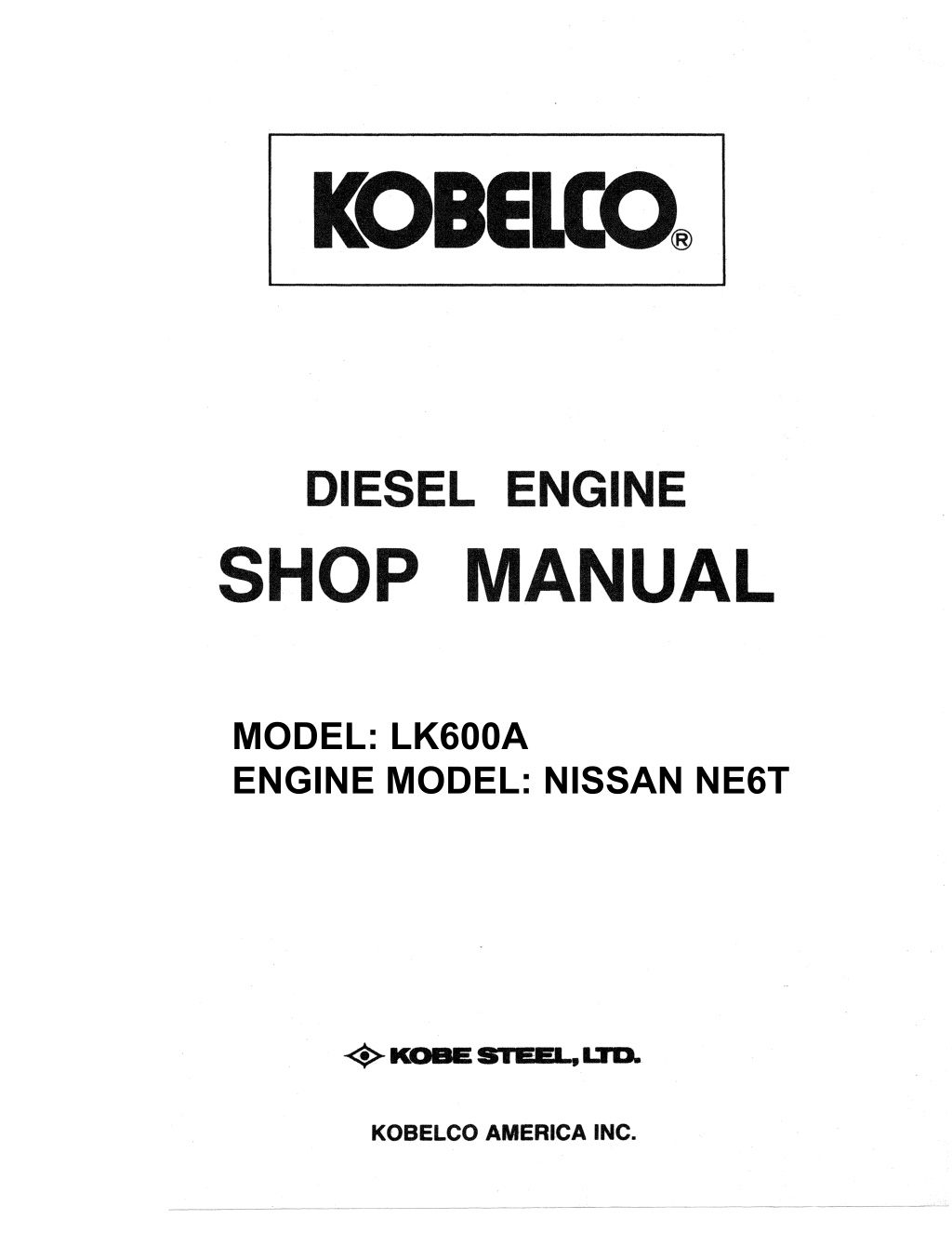 model lk600a engine model nissan ne6t l.w