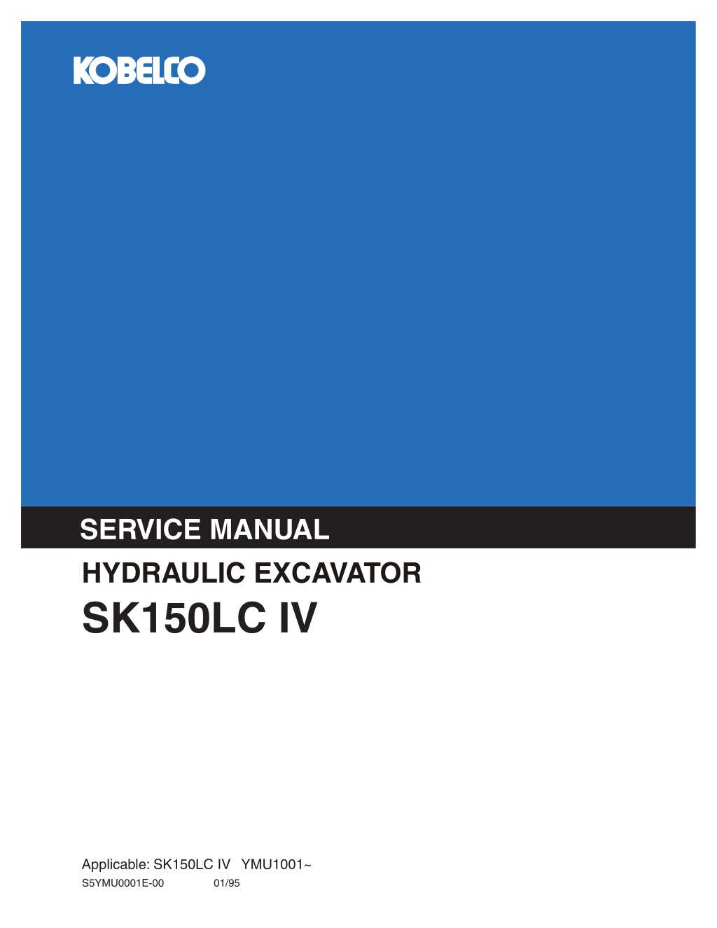 service manual hydraulic excavator l.w